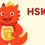 Maskot RMB Pare Minbi memperkenalkan Kosa Kata HSK 2 – Ilustrasi edukatif belajar Mandarin