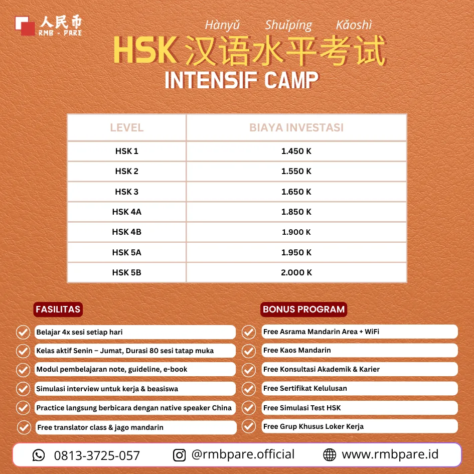 instensif camp belajar bahasa mandarin